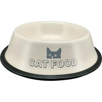 miska pro kočku Miska pro kočky CAT FOOD 15 cm krémová