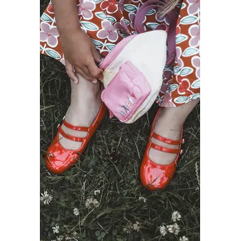 Dámské baleríny Lakované dětské baletky s červenými proužky Margenis 36