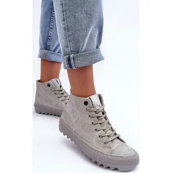 Dámská obuv Big Star Shoes Dámské Tenisky Big Star Vysoké Zateplené Šedé GG274070 37