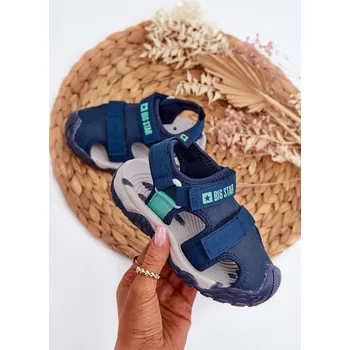 Sada pánského spodního prádla Dětské sandály Na suchý zip Big Star NN374236 modré 33