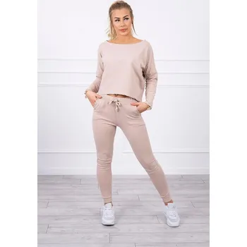 Souprava s oversize halenkou béžové barvy UNI