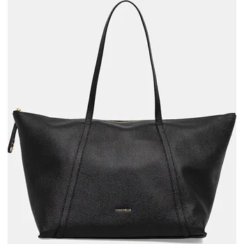 Kabelka Kožená taška Coccinelle NORY černá barva, E1 U45 11 01 01 E1.U45.11.01.01 99X, vel. ONE SIZE