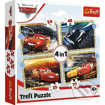 Pripraviť sa, pozor, štart! / Disney Cars 3 4v1 - Trefl Trefl
