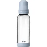 BIBS Baby Glass Bottle Round Latex antikoliková láhev Baby Blue 240 ml