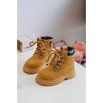 Dámská zimní obuv Dětské Trapery Botky Na Zip Camel Bansi 22