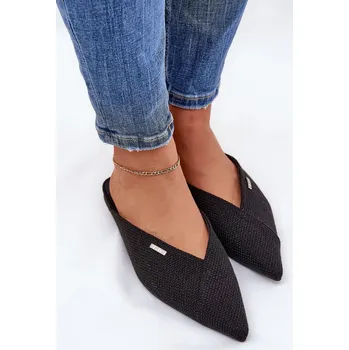 Dámské žabky Dámské pantofle s špičatými nosy Big Star RR274210 Černé 36