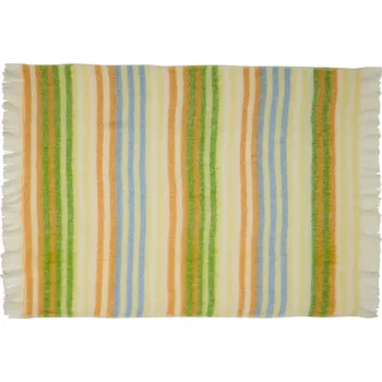 deka Žlutá/zelená deka s příměsí vlny 140x200 cm Loom – Hübsch ID_1823664