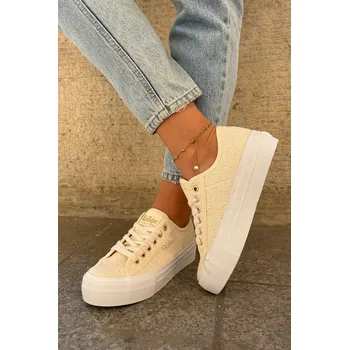 Dámská obuv Dámské Tenisky S Krajkou Lee Cooper LCW-25-31-3440L Béžové 36