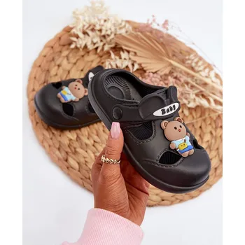 Dámské žabky Dětské pěnové žabky s ozdobou Černé Opleja 20