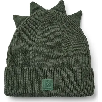 Čepice Dětská bavlněná čepice Liewood Gina Dino Beanie LW20197.9BYA zelená 87X, vel. 9-12 měsíců
