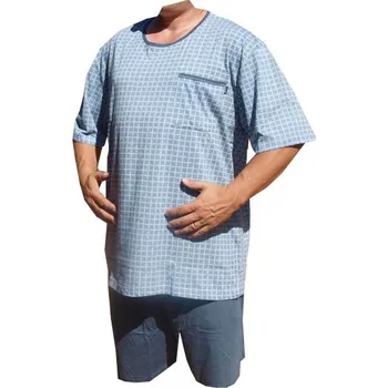 Pánské pyžamo xcena Komplet bavlněný modrý Velikost: XXXL