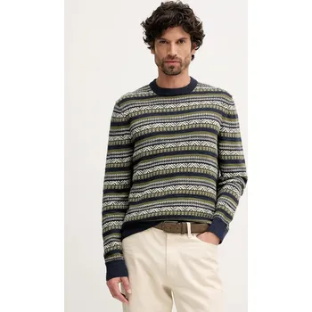 Pánský svetr Bavlněný svetr Barbour pánský, tmavomodrá barva, MKN1705 59X, vel. S