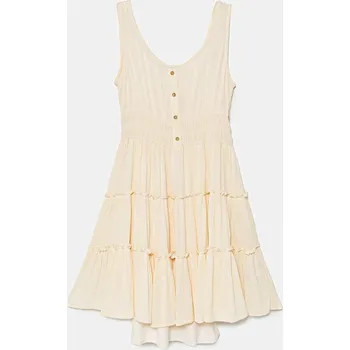 Dámské šaty Dívčí šaty Guess béžová barva, mini, J5GK11 WH6W0 J5GK11.WH6W0.PPYA 08X, vel. 125-135