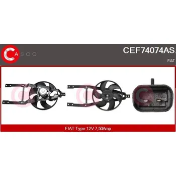 Chladič motoru Elektromotor, větrák chladiče CASCO CEF74074AS