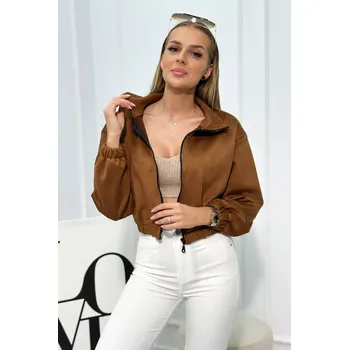 Dámská mikina Semišová mikina na zip Velbloud UNI