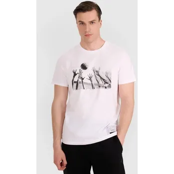 Pánské tričko Pánské volejbalové tričko s potiskem 4F 4FRAW25TTSHM3319-10S 3XL