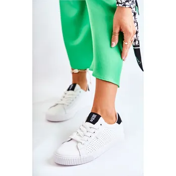 Dámské tenisky Dámské Kožené Tenisky BIG STAR HH274071 Bile-Černé 37