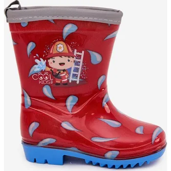 Dívčí holínky Dětské holínky hasič červené Breezly 24/25