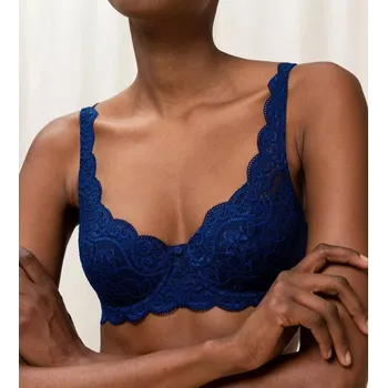 Podprsenka Dámská vyztužená podprsenka Amourette 300 WHP X tmavě modrá - Triumph BLUE 70C