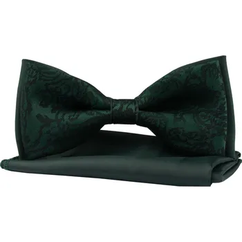 Motýlek Smaragdově zelený pánský motýlek s černým vzorem