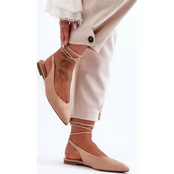 Dámské baleríny Dámské semišové baleríny nude Lilly Ann 37