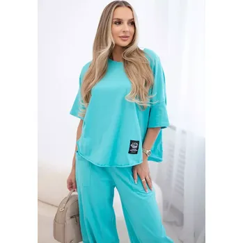 Bavlněný komplet halenka + kalhoty mincovna UNI