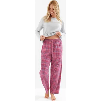 Dámské pyžamo 3512 DÁMSKÉ DLOUHÉ PYŽAMO MADLEN S-XL melanžově šedá XL