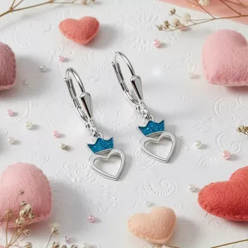 Náušnice Yoowey Náušnice stříbrné korunka NA2066