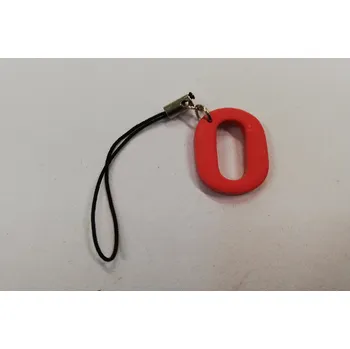 Přívěsek Fimo přívěsek na mobil - písmeno "O" červený
