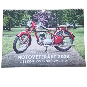 Kalendář Nástěnný kalendář Motoveteráni Československé výroby 2026