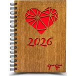 Ahome CZ Diář na míru Srdce Barva podkladu: bílá