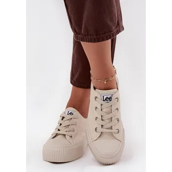 Dámské tenisky Dámské tenisky na platformě LEE ISLA C WOMEN LOW 50253001.35E Béžové 36