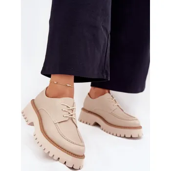 Dámské mokasíny Dámské Mokasíny S Šněrováním Big Star NN274053 Béžové 36