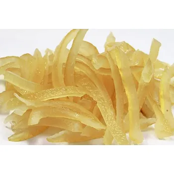 Sušené ovoce Kandovaná citrónová kůra 6x60 mm řezy, Ambrosio 5 kg/karton