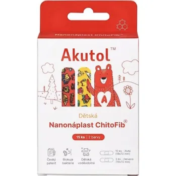 Náplast Akutol™ AKUTOL Nanonáplast ChitoFib Dětské balení, 15 ks