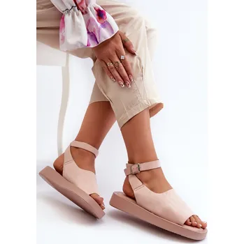 Dámské sandále Pohodlné Dámské Sandály Na Platformě Růžové Rubie 39