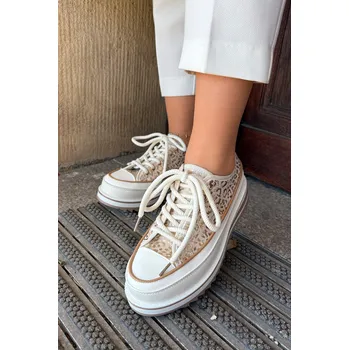 Dámské tenisky Dámské Tenisky Na Masivní Platformě S.Barski BF51-101 Béžové 40