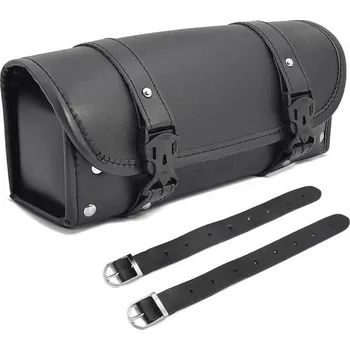 Zavazadlo na motocykl Kožená rolka retro černá 49719