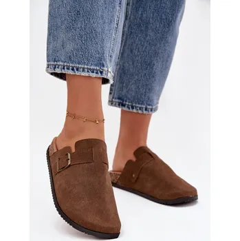 Dámské polobotky Dámské pantofle a na platformě s přezkou Selio 39