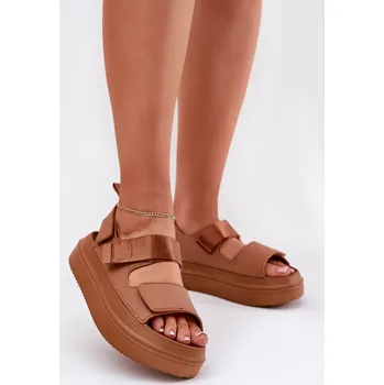 Dámské sandále Dámské sandály na platformě se suchým zipem Camel Nitepira 36
