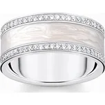 Thomas Sabo TR2446-041-14-56 Silver band prstýnek with white zirconia and enamel