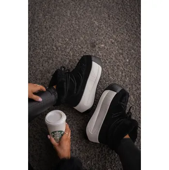 Dívčí sněhule Dámské Kožené Sněhule Na Silné Podešvi S Kožešinou Big Star OO274A206 Černé 38