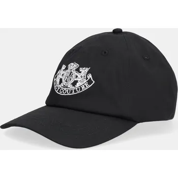 Kšiltovka Bavlněná baseballová čepice Juicy Couture Dog Crest černá barva, JCAWH126702 99X, vel. ONE SIZE