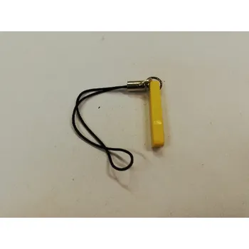 Přívěsek Fimo přívěsek na mobil - písmeno "I" žlutý