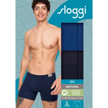 Boxerky sloggi men GO Natural Short C2P - BLUE - SLOGGI BLUE - SLOGGI S