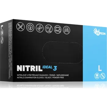 Dílna Espeon Nitril Ideal3 Examination Gloves Blue nitrilové nepudrované vyšetřovací a ochranné rukavice velikost L 100 ks