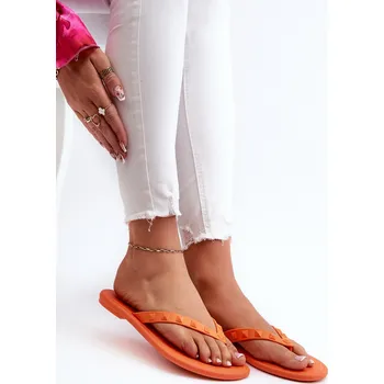 Dámské sandále Ploché Pružné Sandály Japonské Dámské ZAXY JJ285254 Oranžové 38