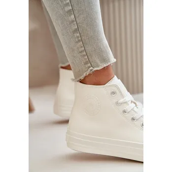 Dámské tenisky Dámské Zateplené Tenisky Z Eko Kůže Bílé Big Star OO274932 39