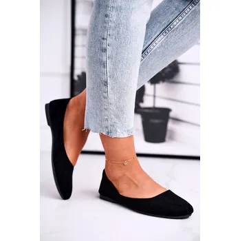 Dámské baleríny Dámské semišové baleríny černé Lasota 36
