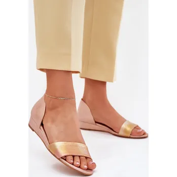 Dámské sandále Kožené sandály Maciejka 01971-72 růžové zlato 38